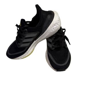Adidas Ultraboost Light Womens Running Shoes Black Solar Yellow HQ6355 Size 8.5